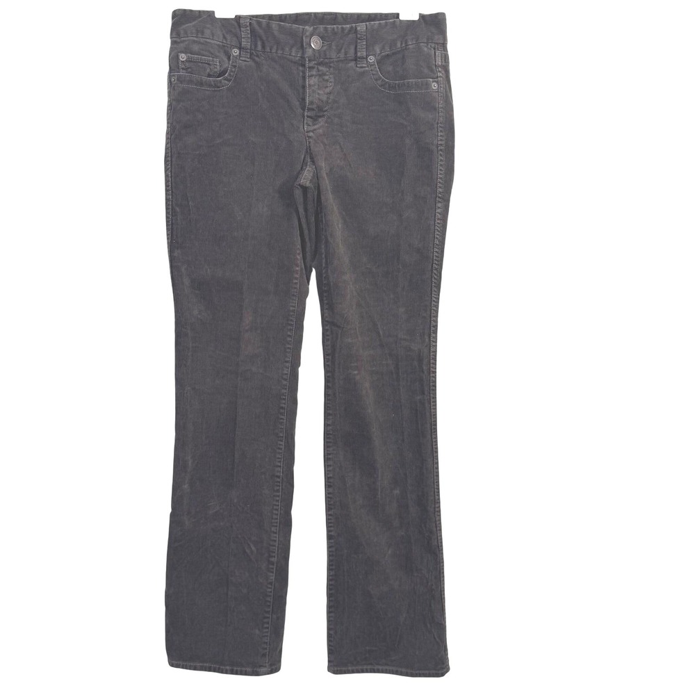 VTG J.Crew Womens Corduroy Pants Gray Brown 4R Favorite Fit Low Mid Rise Cords